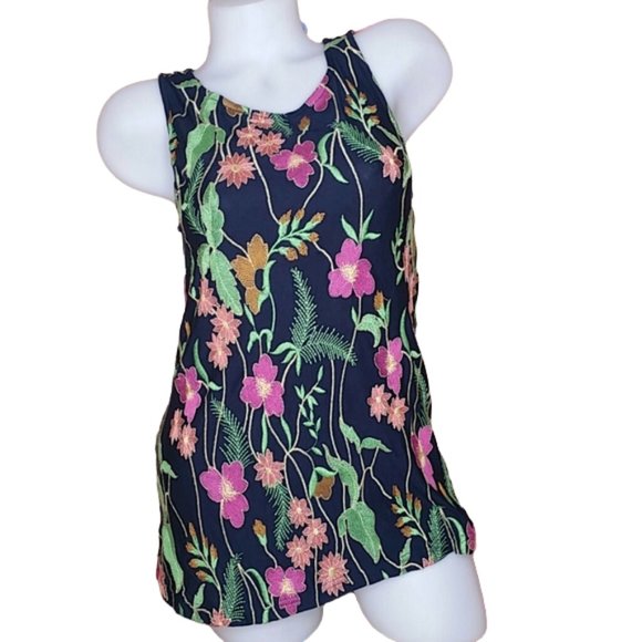 Meadow Rue Tops - Meadow Rue by Anthropology Embroidered Tank Small